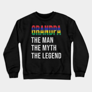 Grand Father Mauritian Grandpa The Man The Myth The Legend - Gift for Mauritian Dad With Roots From  Mauritius Crewneck Sweatshirt